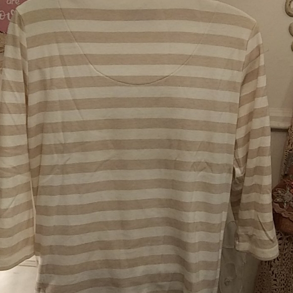 Alfred Dinner Stripe w/floral and beaded design - Picture 3 of 4